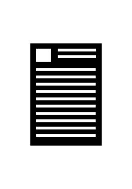 Beyaz arkaplanda izole edilmiş belge simgesi vektörü