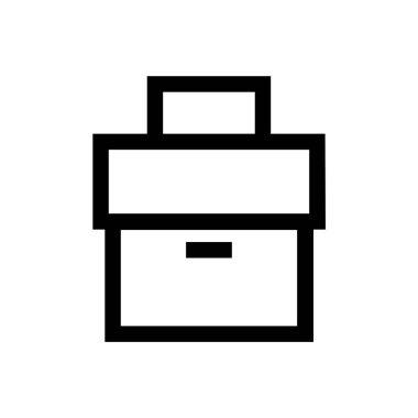 evrak çantası vektör düz simgesi