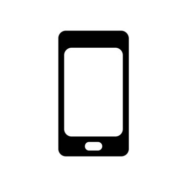 Beyaz bir arka plan üzerinde resimli smartphone simgesi