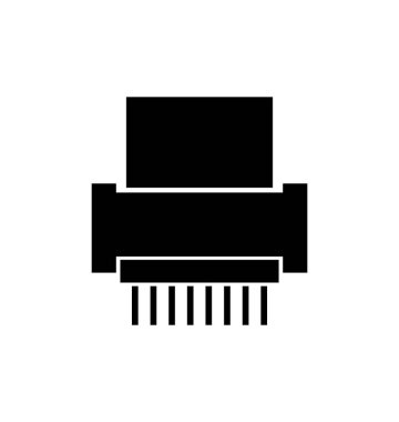 kağıt öğütücü simge vektör illüstrasyonu