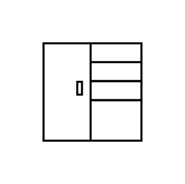 raf kabine vektör simgesi 