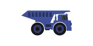 Mavi kamyon simgesi beyaz arka planda izole edilmiş. ulaşım ve ulaşım sembolü