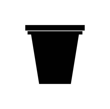 kahve kapsülü simgesi, vektör basit tasarım