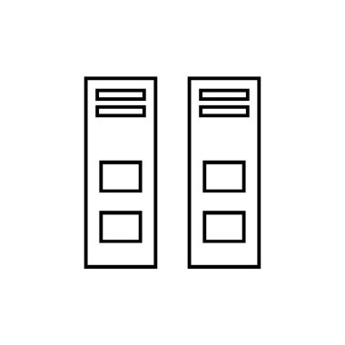 Beyaz arkaplanda izole edilmiş klasörler vektör illüstrasyonu