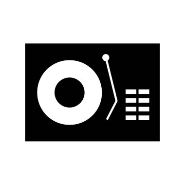 Vinil kayıt simgesinin vektör illüstrasyonu