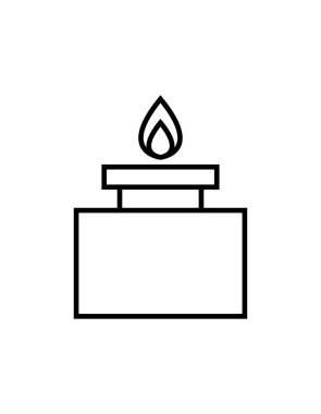 mum vektörü ince çizgi simgesi 