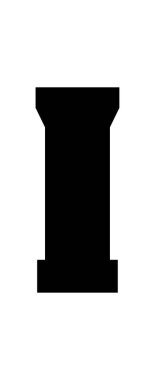 Beyaz arkaplanda boru düz simgesi, vektör illüstrasyonu