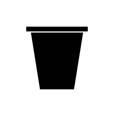 kahve kapsülü simgesi, vektör basit tasarım