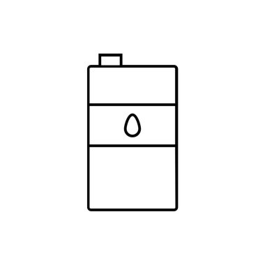 pil simgesi. İnce çizgi simgesi. izole