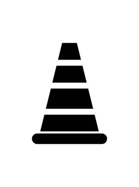 Trafik konisi simgesi. vektör illüstrasyonu