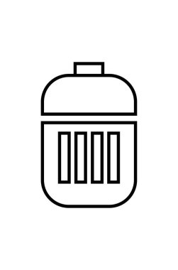 Çöp kutusu logo tasarım vektörü