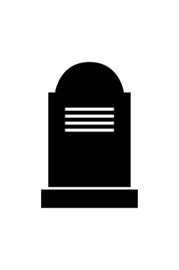 mezar taşı simgesi vektör illüstrasyonu