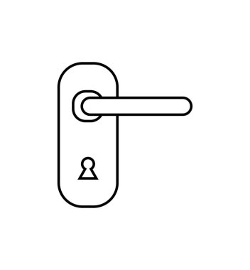 Kapı kolunun modern simgesinin vektör çizimi