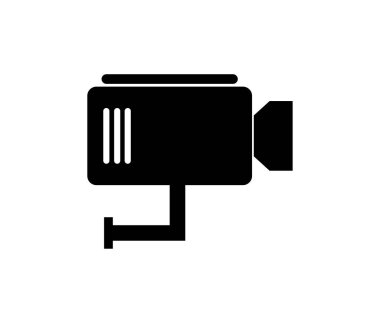 izole edilmiş CCTV kamera tasarım vektör çizimi