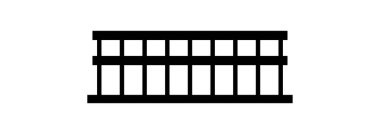 ahşap köprü simgesi vektör illüstrasyonu