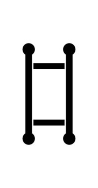 Boru ısıtılmış havlu rayı simgesi, vektör basit tasarım