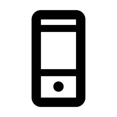 Beyaz bir arka plan üzerinde resimli smartphone simgesi