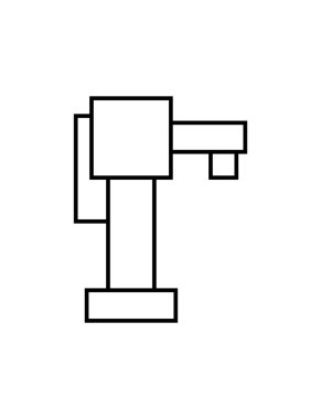 Su pompası iyi simge, vektör basit tasarım