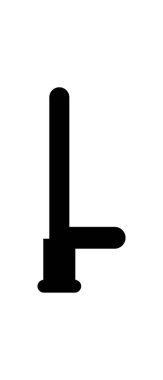 polis baton vektör illüstrasyonu, düz simge tasarımı.