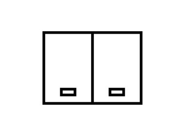 Mutfak dolabı ikonu vektör illüstrasyonu