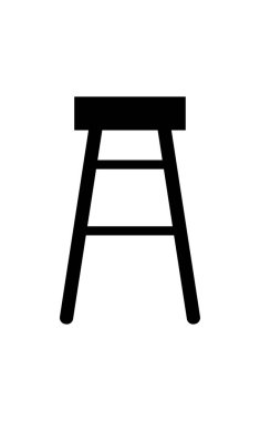 bar tabure simgesi, vektör basit tasarım