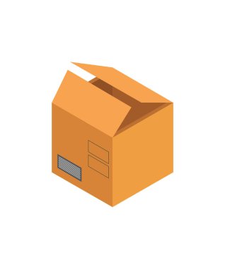 karton kutular dağıtım simgesi vektör illüstrasyon tasarımı
