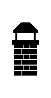 Basit baca çatı simgesinin vektör çizimi