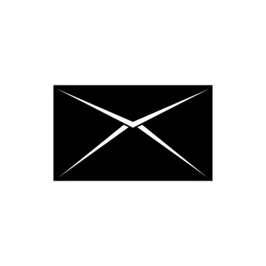 zarf posta logo tasarımı vektör çizimi