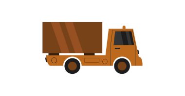 Kutu simgesi olan kamyon kargo aracı