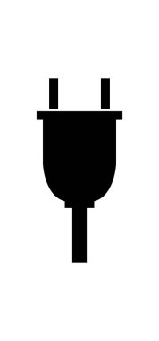 güç soketi simge vektör çizim