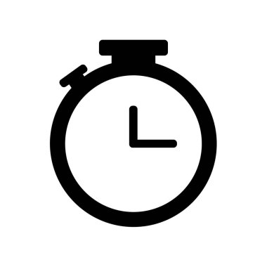 Saat simgesi, vektör illüstrasyonu