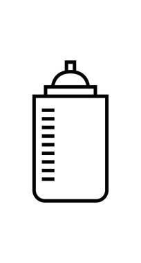 bebek şişe ağ ikonu vektör illüstrasyonu