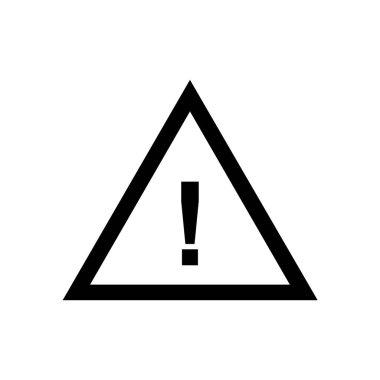 Beyaz arkaplanda izole edilmiş uyarı simgesi vektörü