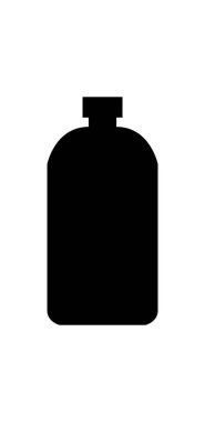 Şişe ikonu vektörü. İnce çizgi işareti. izole edilmiş sembol çizimi