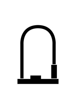 bisiklet kilidi vektör illüstrasyonu