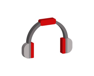 kulaklık müziği ikon vektör illüstrasyon tasarımı