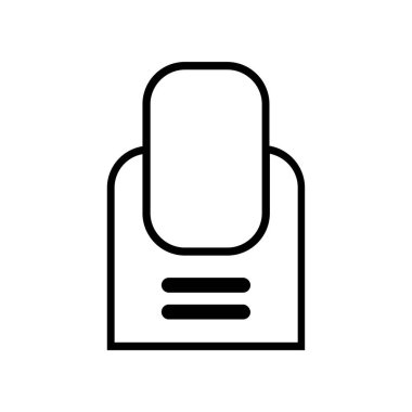 parmak, tırnak simgesi vektör illüstrasyonu