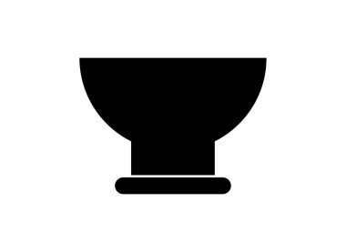 Kase ince çizgi simgesi, vektör illüstrasyonu