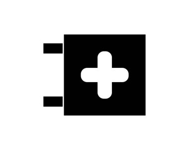 Hastane tabela simgesi vektör illüstrasyonu