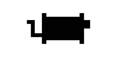 Egzoz borusu simgesi, vektör basit tasarım