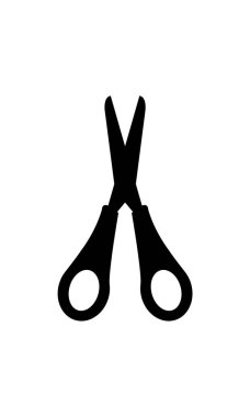 Makas simgesi. vektör illüstrasyonu.