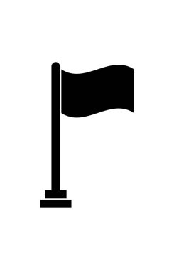 bayrak düz simgesi, vektör illüstrasyonu