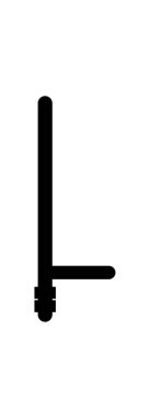 Polis baton illüstrasyon vektör simgesi