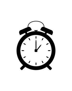 Beyaz arkaplanda saat simgesi