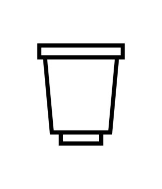 kahve kapsülü simgesi, vektör basit tasarım