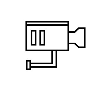 izole edilmiş CCTV kamera tasarım vektör çizimi