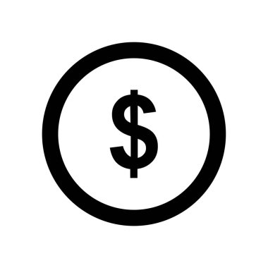 vektör dolar para simgesi illüstrasyonu 
