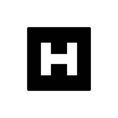 Helipad Symbol Icon Vektör Çizimi 