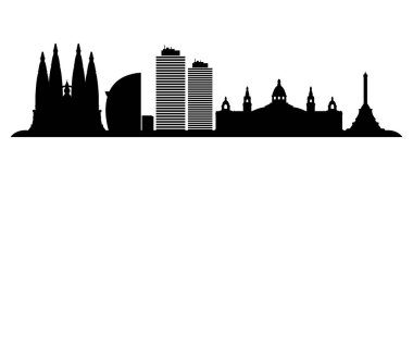 Şehir silueti, vektör illüstrasyonu
