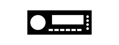 araba stereo sistem simgesi 